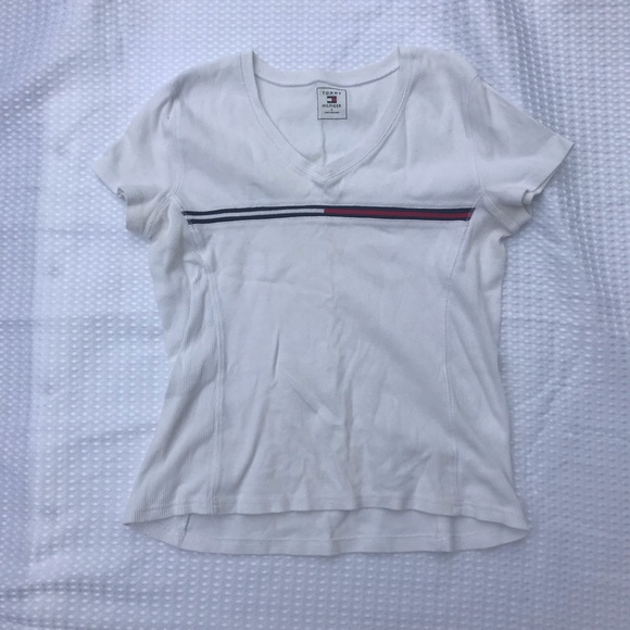TOMMY HILFIGER vintage white flag t-shirt - Picture 1 of 4